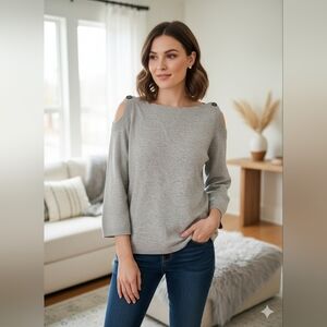 ANN TAYLOR Gray Women's Sweater